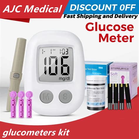 AJC Medidor De Glucosa En Sangre Gluc Metro Para Diabetes Dispositivos