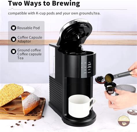 Vimukun Single Serve Coffee Maker For K Cup Pod And Ground Coffee To