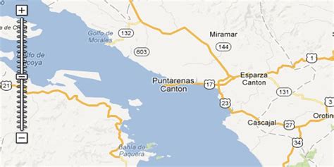 Map of Puntarenas, Costa Rica