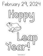 Leap Day Coloring Page 2025
