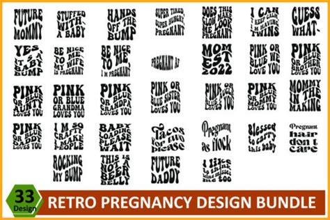 Retro Pregnancy SVG Design Bundle Graphic By Studio By Rasel Creative