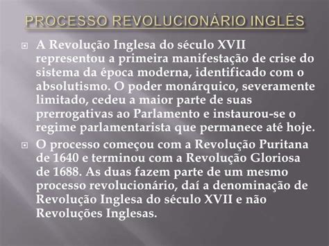 A Revolução Inglesa