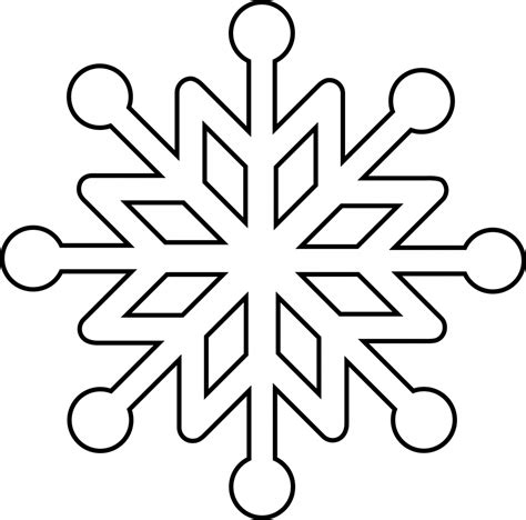 Snowflake Line Drawing at GetDrawings | Free download