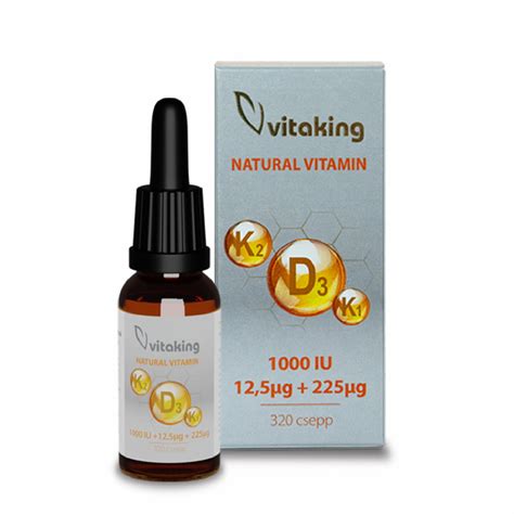 Vitamin D3 K2 K1 1000 IU 10 Ml Prehransko Dopolnilo Vitaking