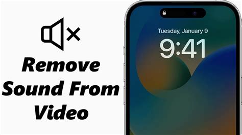 How To Remove Sound From Video On Iphone Youtube