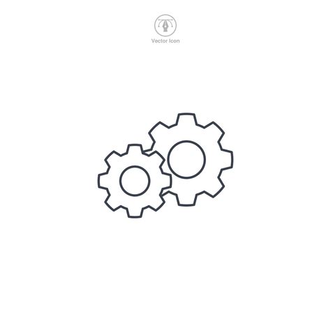 Gear Icon A Sleek And Mechanical Vector Illustration Of A Gear