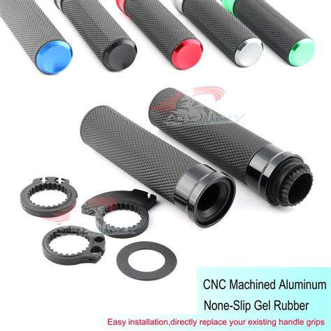 Manillar De Aluminio Cnc Para Motocicleta Empu Aduras De Gel De Goma