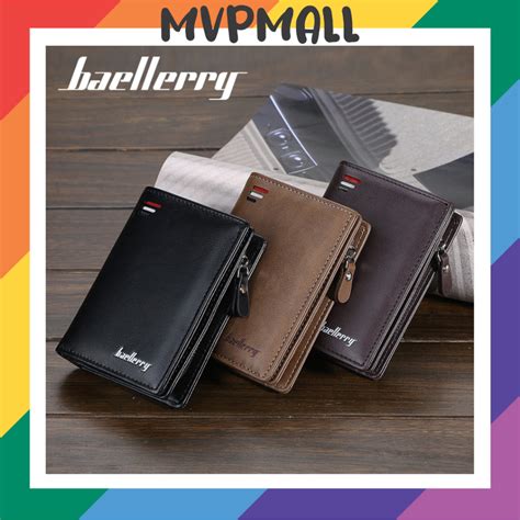 Jual Bisa Cod Baellerry D Dompet Pria Bahan Kulit Pu Leather