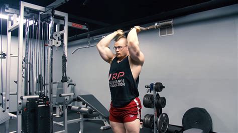 EZ Bar Overhead Triceps Exension YouTube