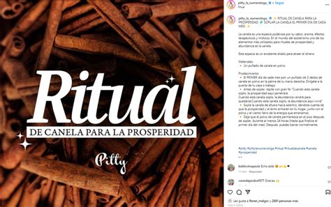 Pitty La Numer Loga Mostr El Ritual De La Canela Para Hacer El Primer