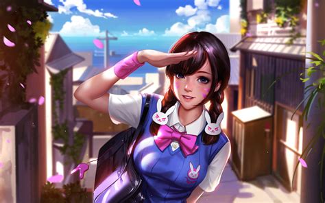 Dva Uniform Overwatch Artwork Wallpapers Hd Wallpapers Id 22367