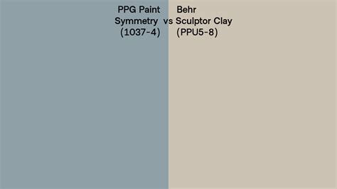 PPG Paint Symmetry 1037 4 Vs Behr Sculptor Clay PPU5 8 Side By Side