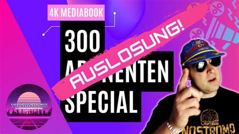 Auslosung Ankündigung 300 Abos Giveaway 4k Mediabooks YouTube