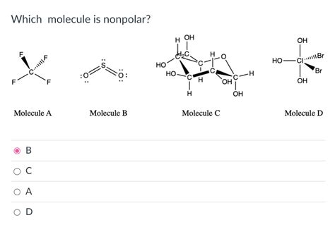 Solved Which molecule is nonpolar? | Chegg.com