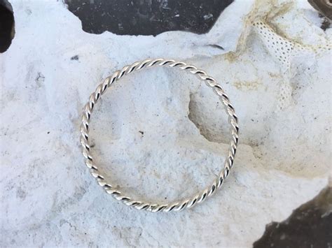 Schlichter Silberring Verdreht Silber Ring Runddraht Ring Silber Band