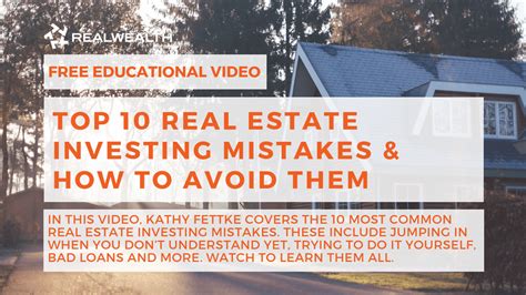 [video] Top 10 Real Estate Investing Mistakes And How To Avoid Them