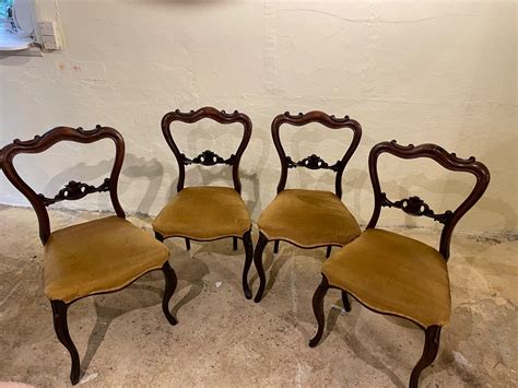 Victorian Rosewood Balloon Back Dining Chairs