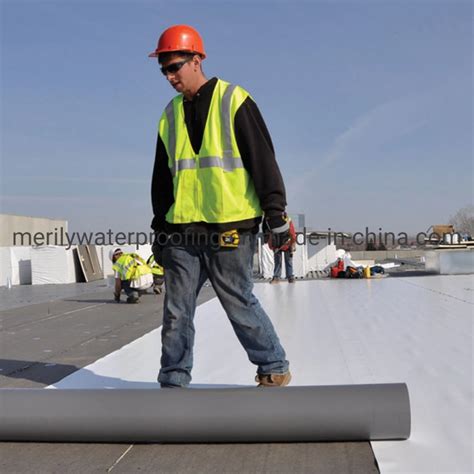 High Elongation Waterproof Membrane Reinforced Pvctpo Sheet China