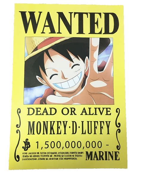 Editable One Piece Wanted Poster Template