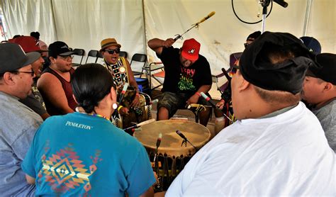 Native American Drum Group At Julyamsh Pow Wow Native American Drums