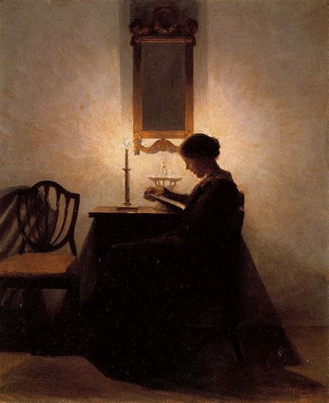 Peter Vilhelm Ilsted Woman Reading By Candlelight Flickr