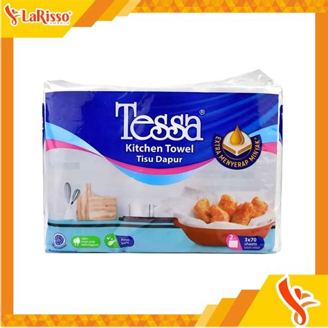 Jual TESSA TISSUE KITCHEN TOWEL TTP 0001 2PLY 3X370SHEETS Shopee