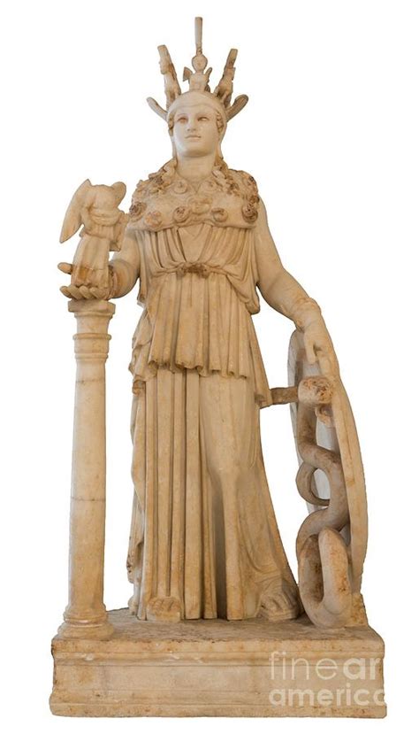 Athena Parthenos On White Background Photograph By David Parker Science