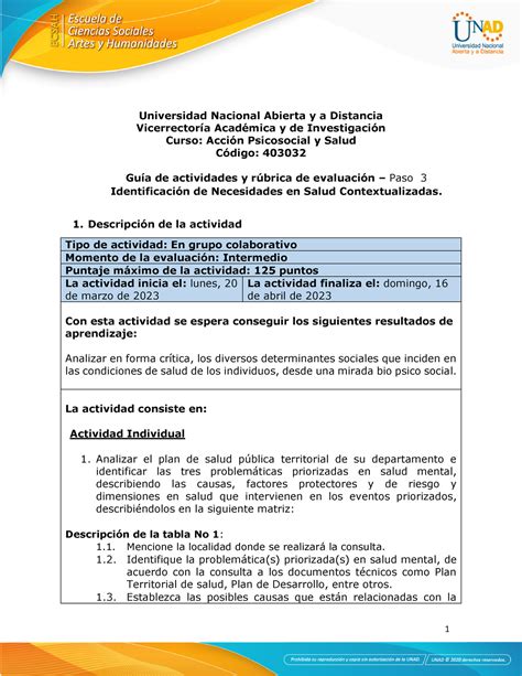 Paso 3 Identificación de necesidades en salud contextualizadas