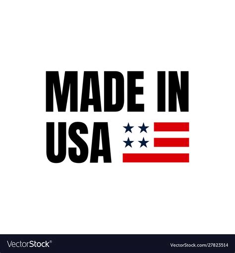 Made In Usa Sign Logo American Flag Us Icon Vector Image