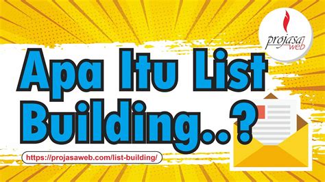 Apa Itu List Building Panduan List Building Youtube