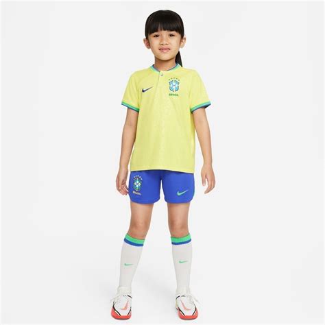 Brazil Heimtrikot 2022 23 Mini Kit Kinder