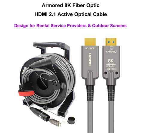 Armored 4K HDMI Fiber Active Optical Cable Factory Supply