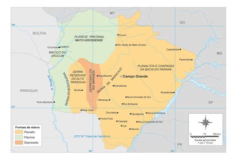 Relevo do estado de Mato Grosso do Sul | Mato grosso do sul, Mato ...