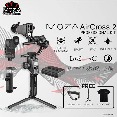 Jual Moza Aircross Professional Kit Axis Handheld Gimbal Stabilizer