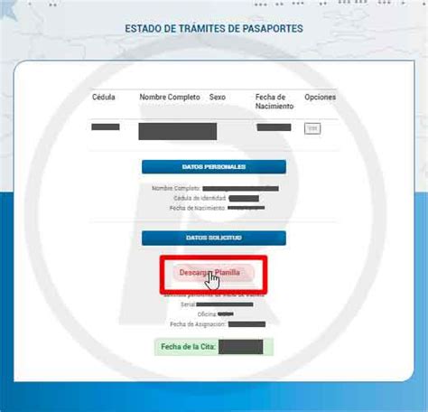 Saime Planilla De Solicitud De Tr Mite Para La Cita Del Pasaporte