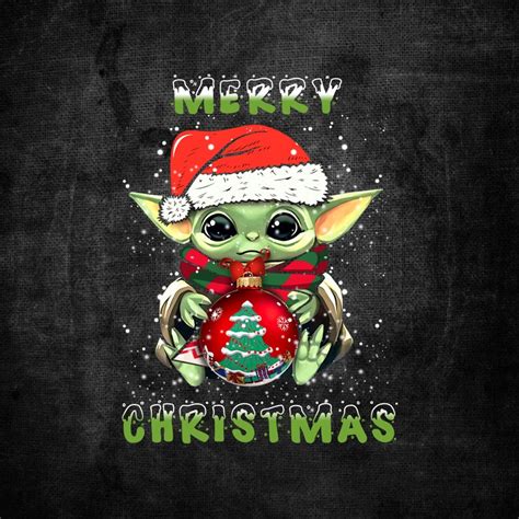 Yoda Baby Merry Christmas Png Baby Yoda Lover Christmas Etsy