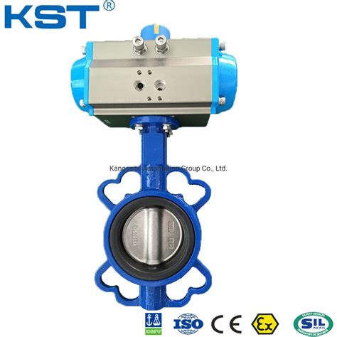 Pneumatic Wafer Butterfly Valve Cast Iron Butterfly Valve China Electric Butterfly Valve And