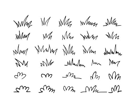 Grass Doodle Vector Art Icons And Graphics For Free Download