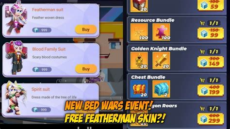 Blockman Go News New Bed Wars P W Event And Featherman Skin Is Back