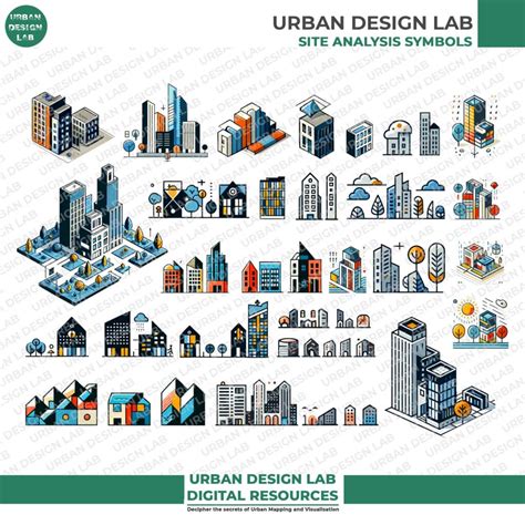 Free Architecture Site Analysis Symbols - Buildings