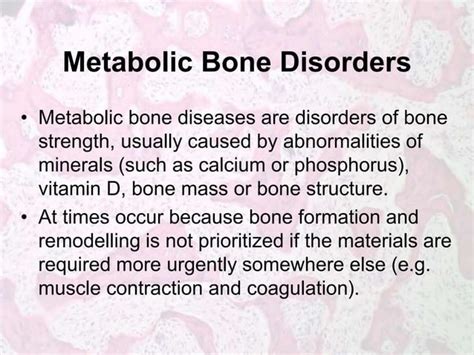 Metabolic Bone Diseases PPT