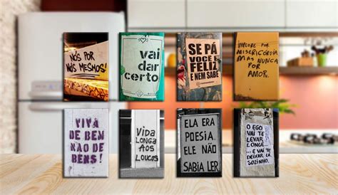 Imã Dècor de Geladeira Melhor que Placa Frases Arte de Rua Elo7