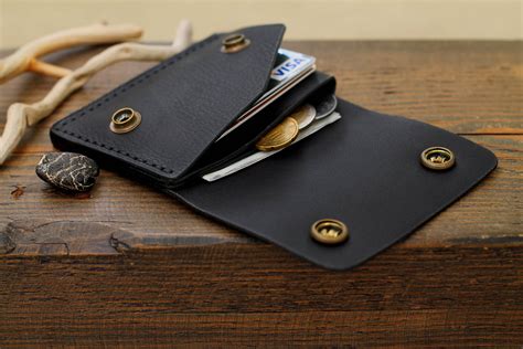 Leather Card Wallet Card Holder Leather Wallet Mens Etsy