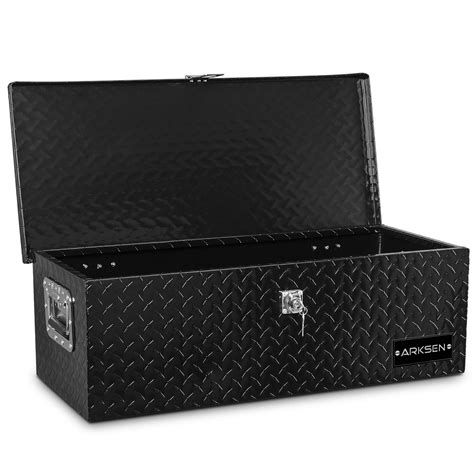 ARKSEN 30 Inch Heavy Duty Aluminum Diamond Plate Tool Box Chest Box