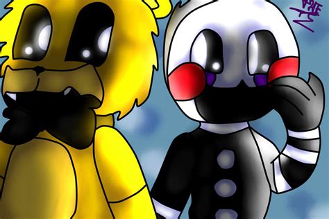 Puppet Puppet With Golden Freddy Plushie Fnaf Drawings Anime Fnaf