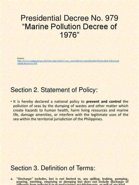 Presidential Decree No 979 Pdf Coast Guard Sea