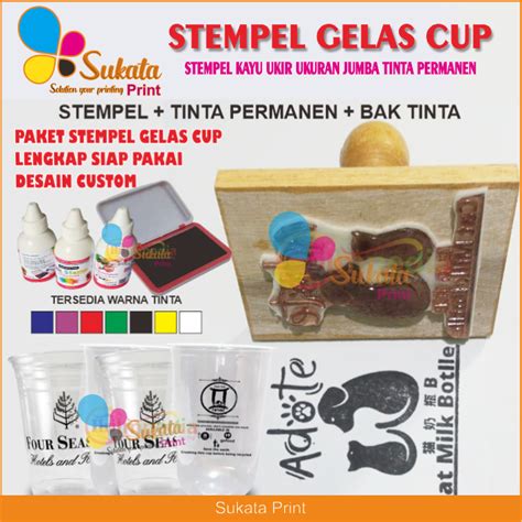 Jual Etak Stempel Gelas Cup Cetak Stempel Plastik Cetak Stempel