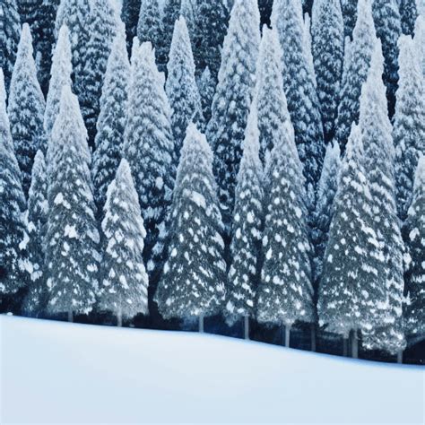 Snowy Pine Trees · Creative Fabrica