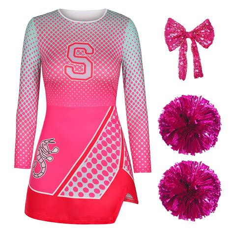 Cheerleader Costume for Girls Addison Zombies Cosplay Halloween