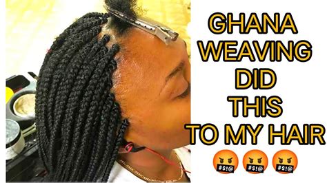 Ghana Weaving Did This To My Natural Hair Youtube